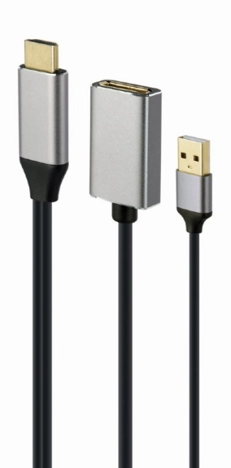 Napájený adaptér HDMI na DP 4K 60Hz USB-A