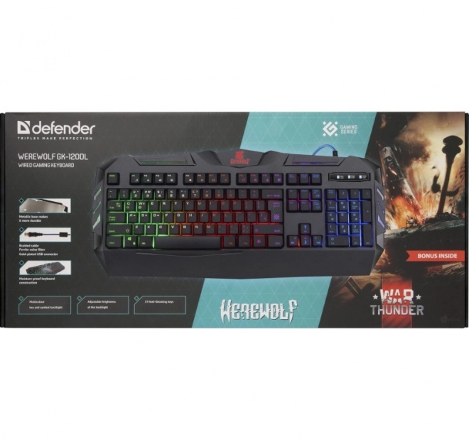 Membránová herní klávesnice Werewolf GK-120DL