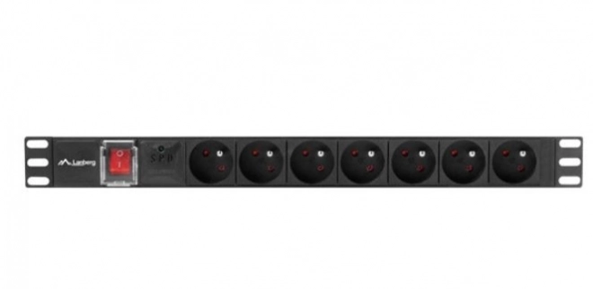 PDU 19" racková napájecí lišta 1U 16A 7X 230V CZ 2m černá