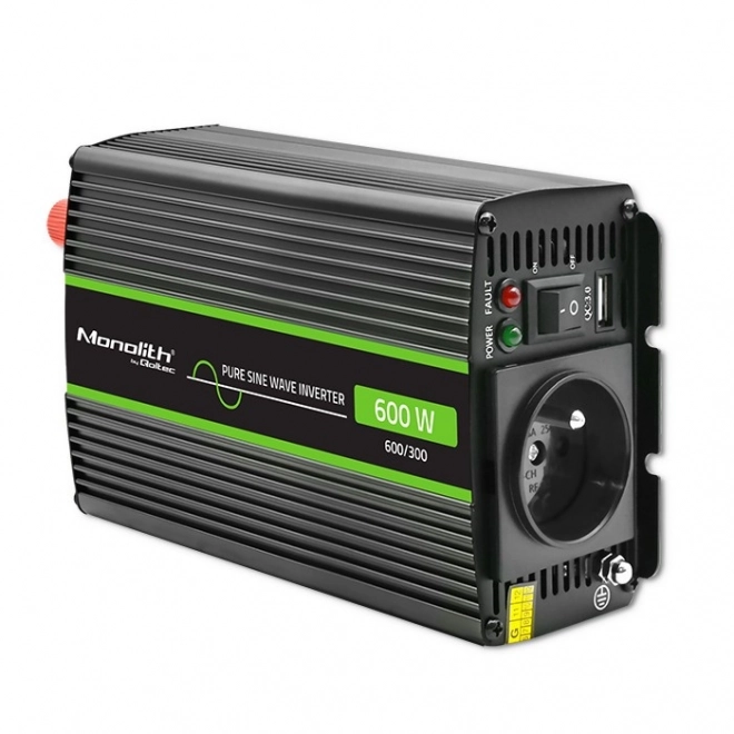 Převodník napětí Qoltec čistý sinus 300W/600W