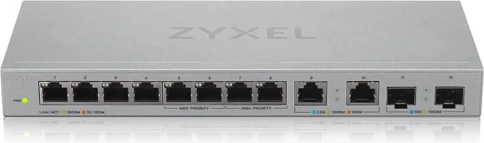 nezarizovaný multigigabitový switch 12× portů s 2× 2,5G a 2× SFP+ ZYXEL XGS1010-12