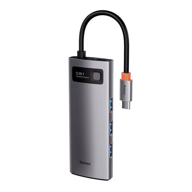 Hub 5v1 Baseus Metal Gleam Series, USB-C na 3x USB 3.0 HDMI USB-C PD