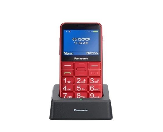 Telefon pro seniory KX-TU155 červený