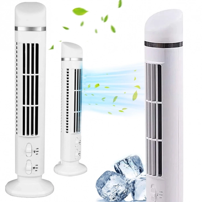 Bezlopatkový sloupový ventilátor s LED osvětlením