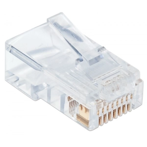 RJ45 UTP 8P8C cat.6 modulární zástrčka na drátu 100 ks.