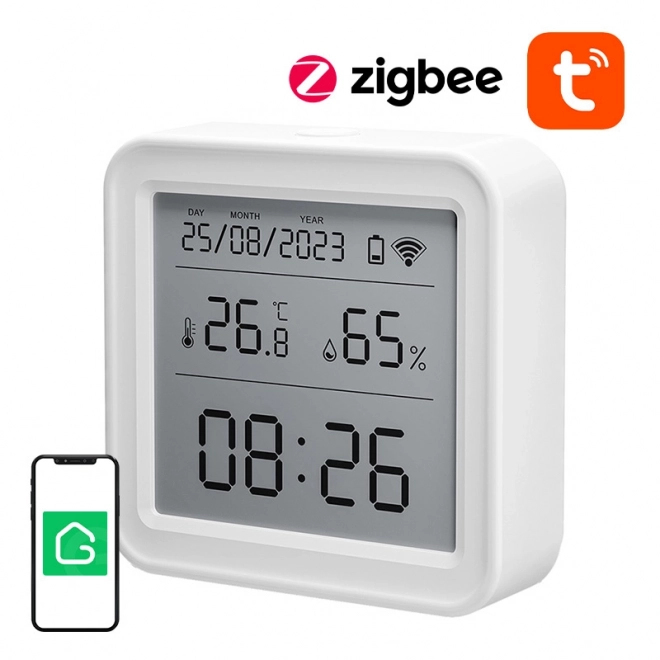 Zigbee chytrý senzor teploty a vlhkosti s LCD displejem