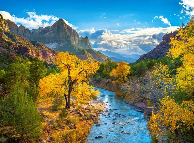 Puzzle 3000 dílků Podzim v horách Národního parku Zion USA