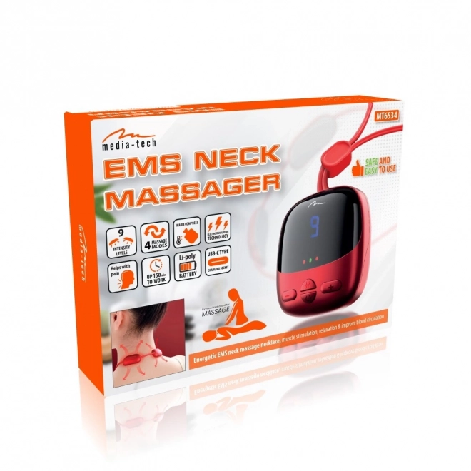 Masážní přístroj na krk a šíji s EMS