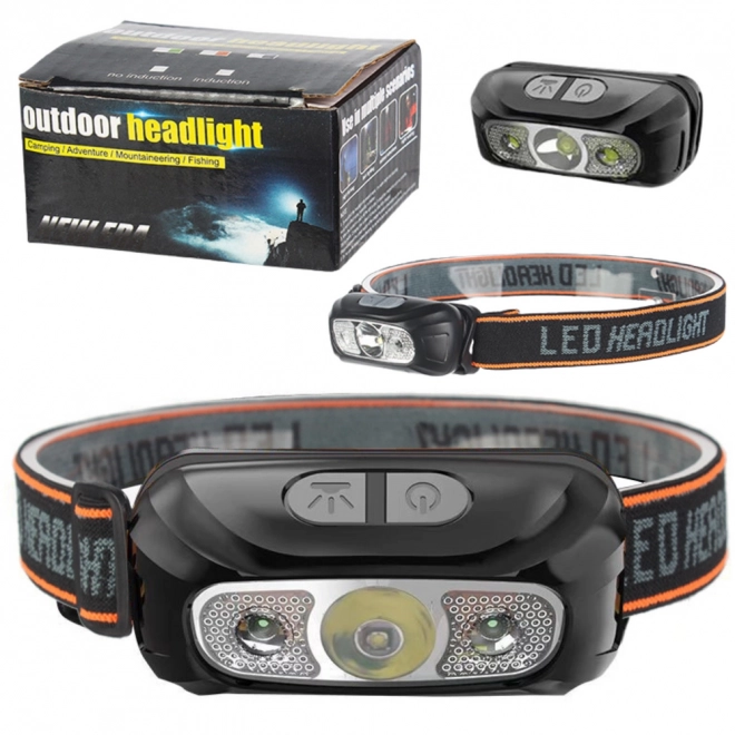 Vodotěsná LED čelovka s 6 režimy svícení