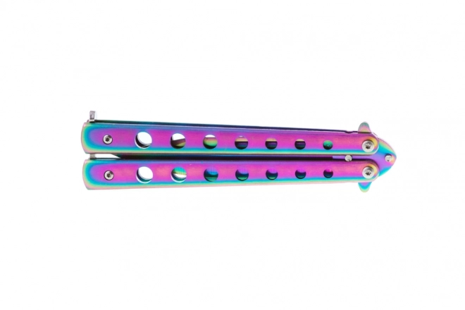 TRÉNINKOVÝ NŮŽ RAINBOW FADE BUTTERFLY 23,5 CM