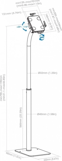 Plně flexibilní nastavení pro ideální zobrazení