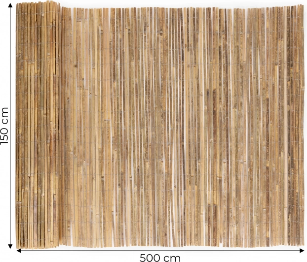 Oboustranná bambusová rohož 150x500 cm pro balkon, terasu a plot od MultiGarden