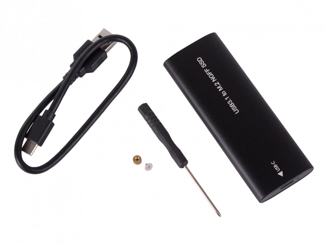 Externí box pro m.2 sata (ngff) ssd s usb‑c (usb 3.1), 2230–2280