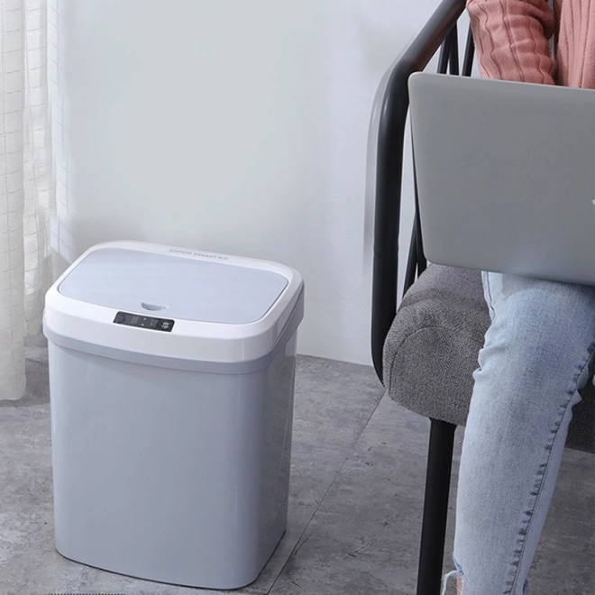 Automatický koš na odpadky se senzorem 16l - šedý