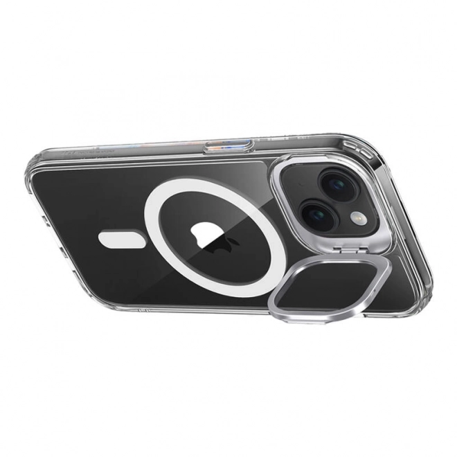 Pouzdro ESR Classic Hybrid se stojánkem pro iPhone 15, Magsafe (čiré)