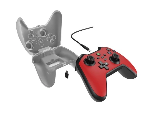 Genesis Mangan 300 drátový gamepad pro PC/Switch/Mobil Red