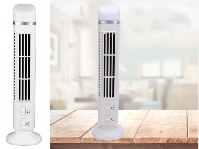 Bezlopatkový sloupový ventilátor s LED osvětlením