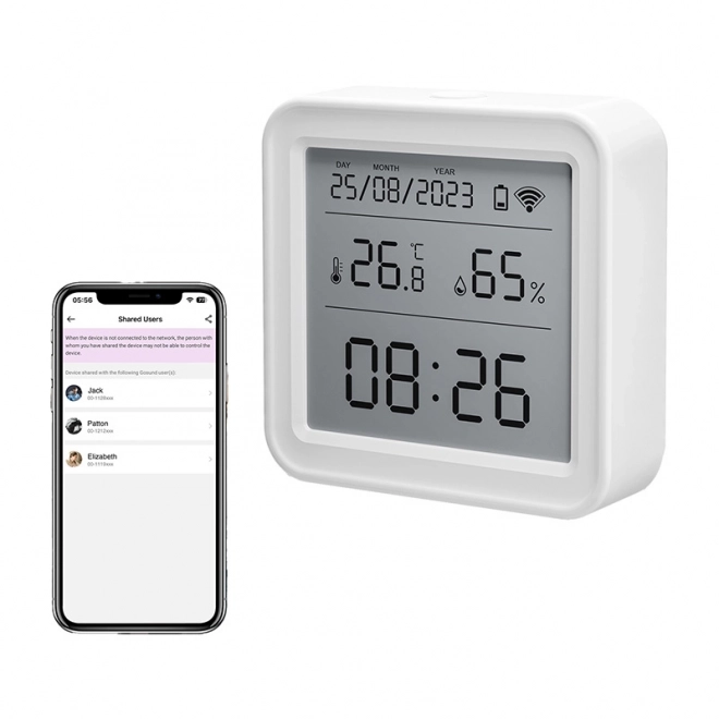 Zigbee chytrý senzor teploty a vlhkosti s LCD displejem