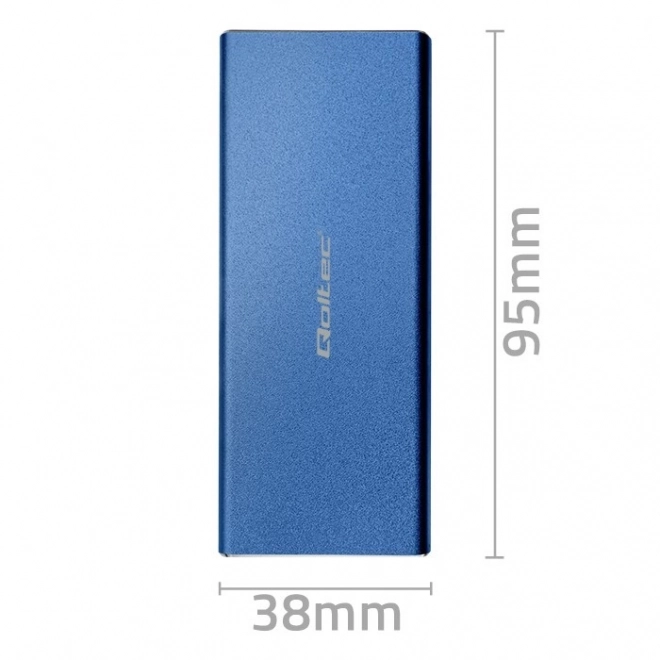 Skříň | Šachta pro disk M.2 SSD | SATA | NGFF | USB 3.0 | Superspeed 5Gb/s | 2TB | Modrá