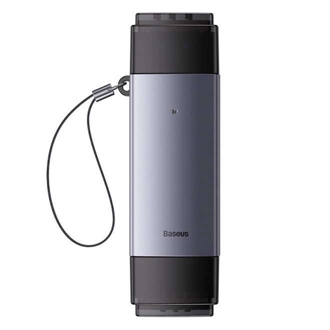Baseus čtečka paměťových karet SD/TF USB a USB-C šedá