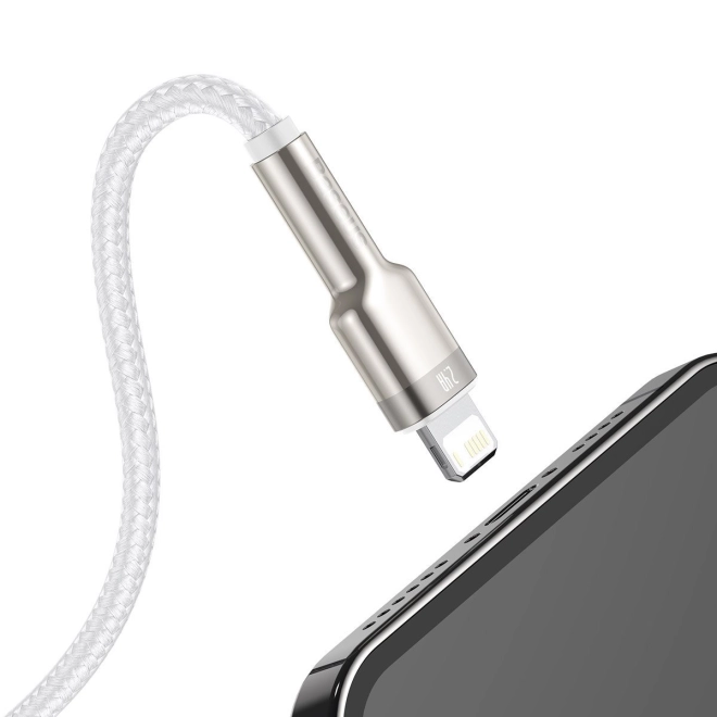 USB kabel pro Lightning Baseus Cafule, 2,4A, 1m (bílý)