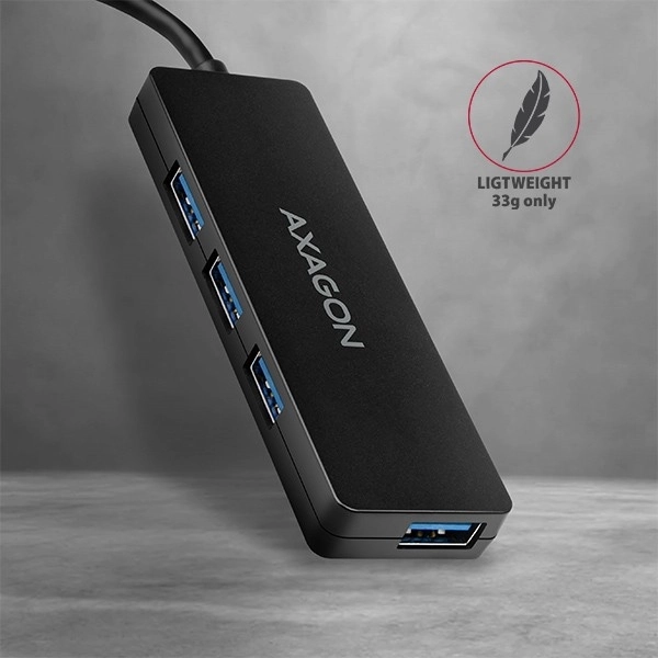 HUE-G1A 4-portový rozbočovač USB 3.2 Gen 1 SLIM, 14cm kabel typu A