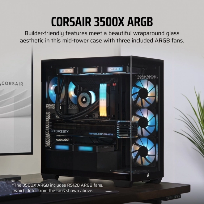 Skříň počítače Mid-Tower 3500X ICUE LINK RGB TG černá