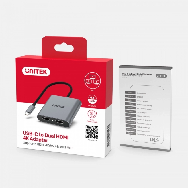 Unitek USB-C na 2x HDMI adaptér