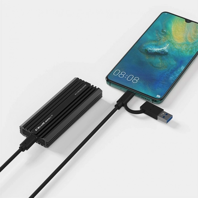 Qoltec obal na M.2 SSD NVMe a SATA s USB-C připojením, 2TB kapacita