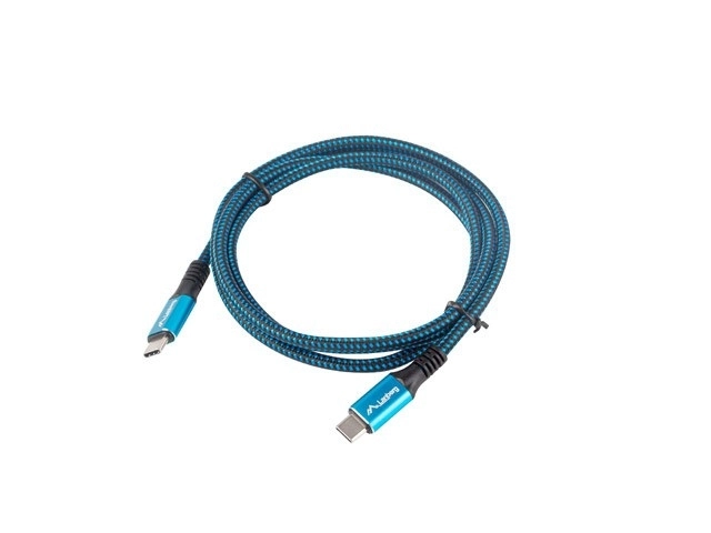 Kabel USB-C M/M USB4 1,2 m 100W 8K 60HZ černý/modrý