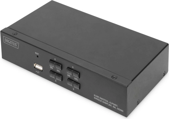 4portový HDMI KVM přepínač 4K 30 Hz