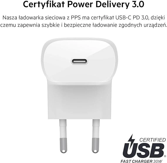 BOOST CHARGE 30w USB-C PD PPS síťová nabíječka + kabel USB-C