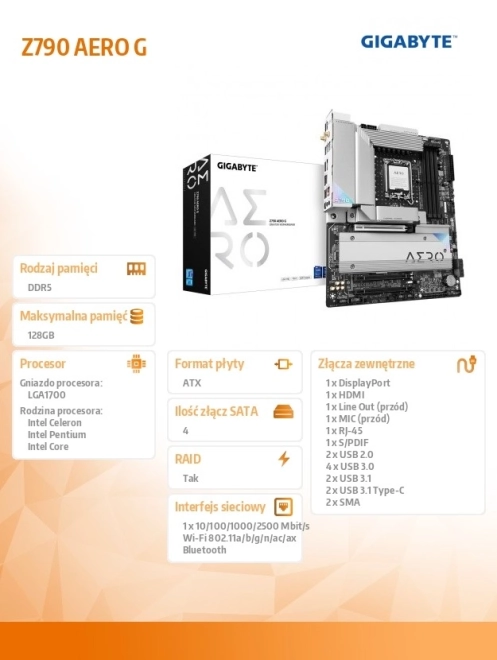 Základní deska Z790 AERO G s1700 4DDR5 HDMI USB-C M.2 ATX