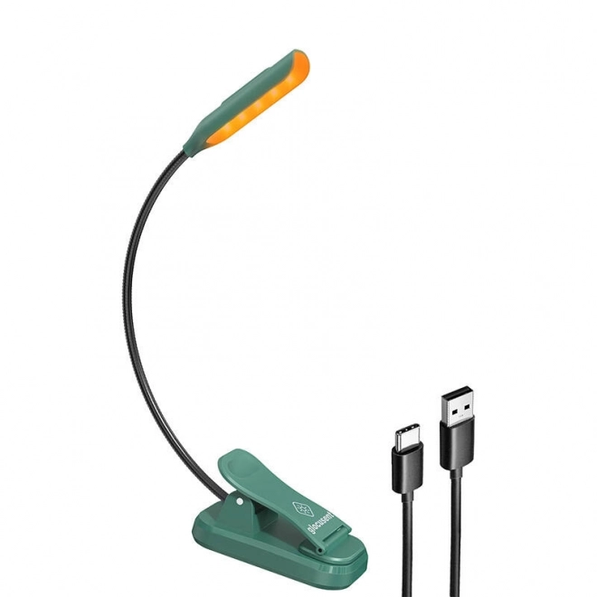 Bezdrátová lampička Glocusent mini s klipem, USB-C zelená