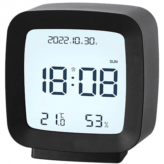 Digitální budík s LCD displejem a měřením teploty i vlhkosti