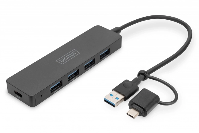 Hub USB 4 porty SlimLine s adaptérem USB-C