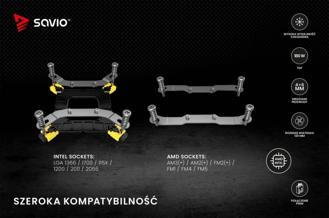 Chladič procesoru Savio Vortex X2