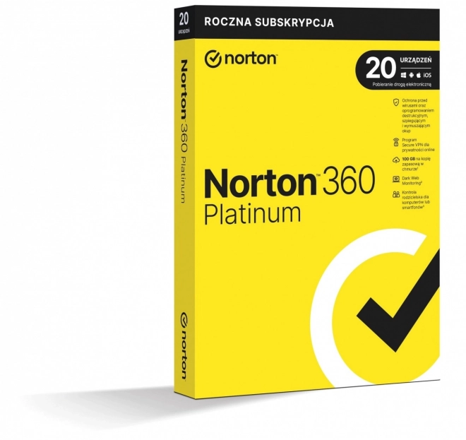 Norton 360 Platinum, 100 GB, 1 uživatel, 20 zařízení, 1 rok