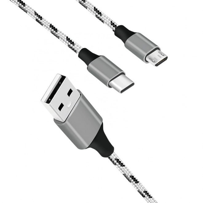 Univerzální nabíjecí a datový kabel USB 2.0 s Micro USB a USB-C