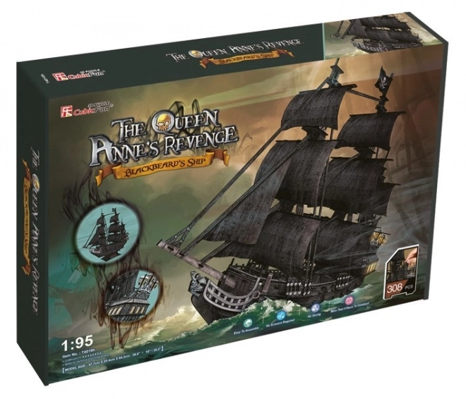 3D puzzle Plachetnice Queen Anne's Revenge od CubicFun