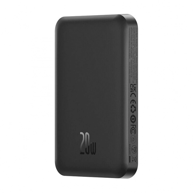 Magnetická mini powerbanka Baseus 5000mAh, USB-C 20W (černá)