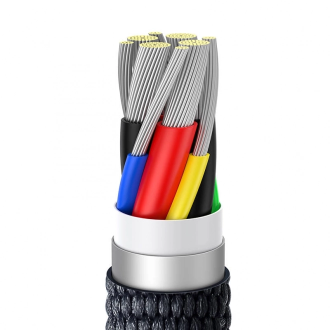 Baseus Crystal Shine kabel USB-C na USB-C, 100W, 1,2 m – Černý