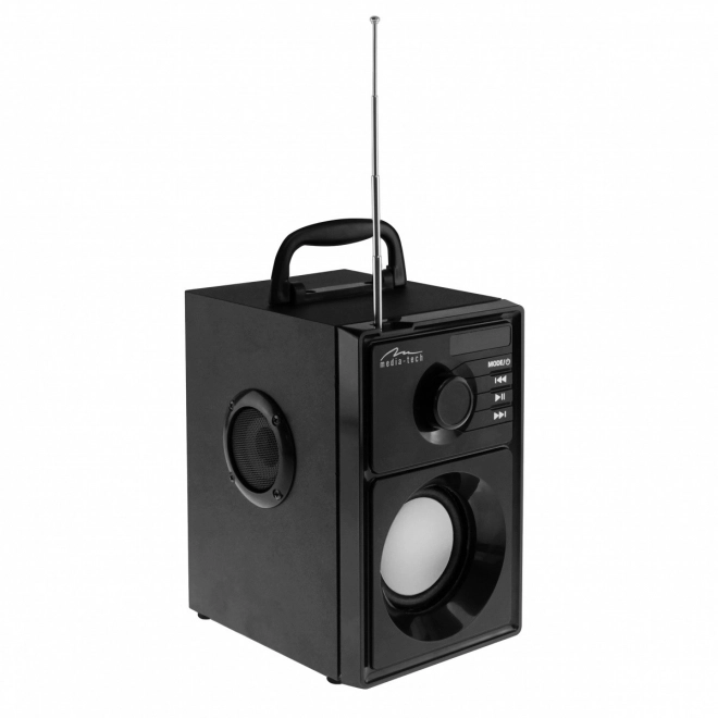 Reproduktor BOOMBOX SILVER MT3179 Bluetooth 5.1+EDR/FM/MP3/MicroSD/USB/AUS/Pilot/USB-C/LED/RMS 15W/PMPO 600W