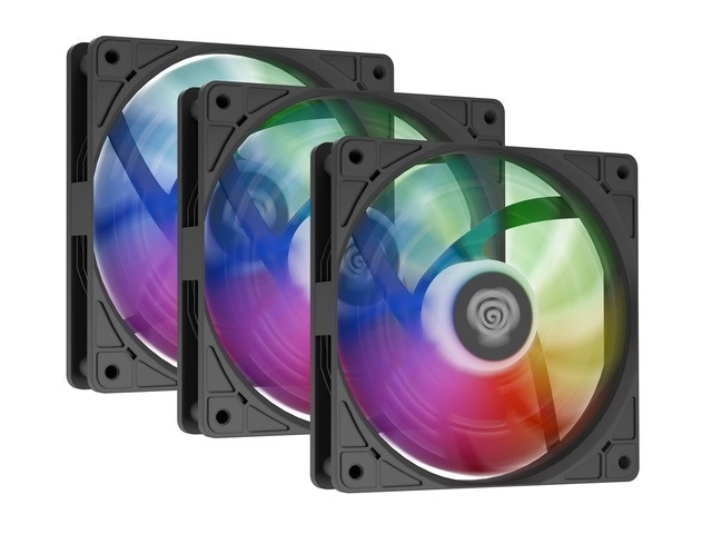 Sada 3 ventilátorů Genesis Oxal 120 ARGB černá