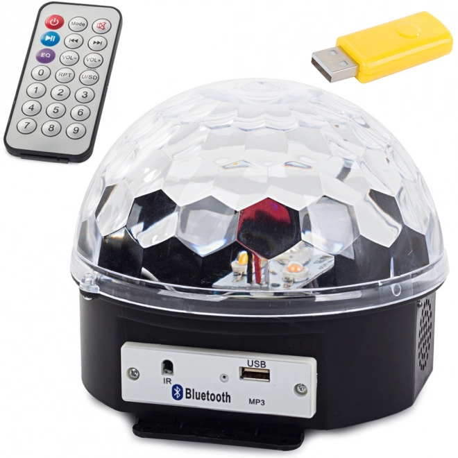 Led disko koule usb mp3 projektor s bluetooth a laserem