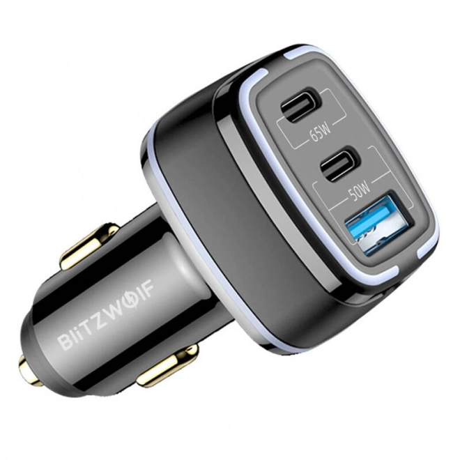 BlitzWolf nabíječka do auta s USB typu C a rychlým PD nabíjením