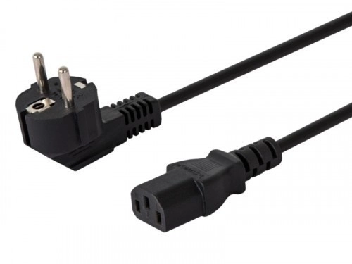 Kabel napájecí Schuko IEC C13 úhlový 1,8m