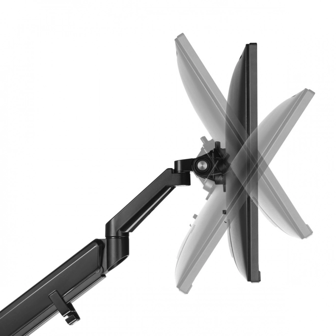 Ergonomické držák monitoru s plynovou pružinou černý