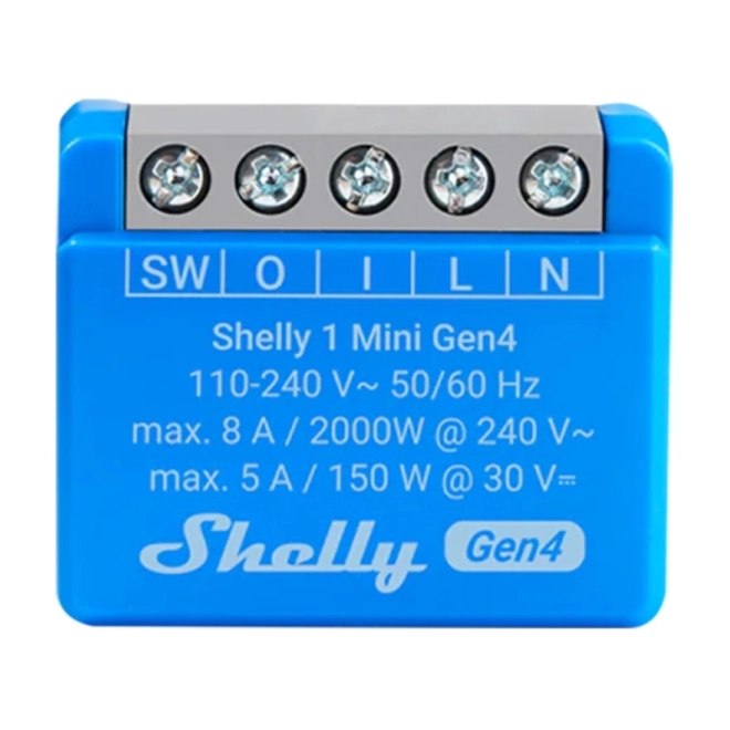 Shelly 1 Mini Gen4 inteligentní relé s podporou Zigbee a Matter
