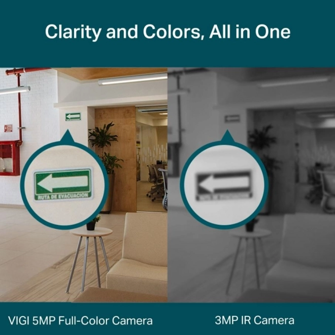 Síťová kamera VIGI C450(4mm) s rozlišením 5MP a barevnou věžičkou